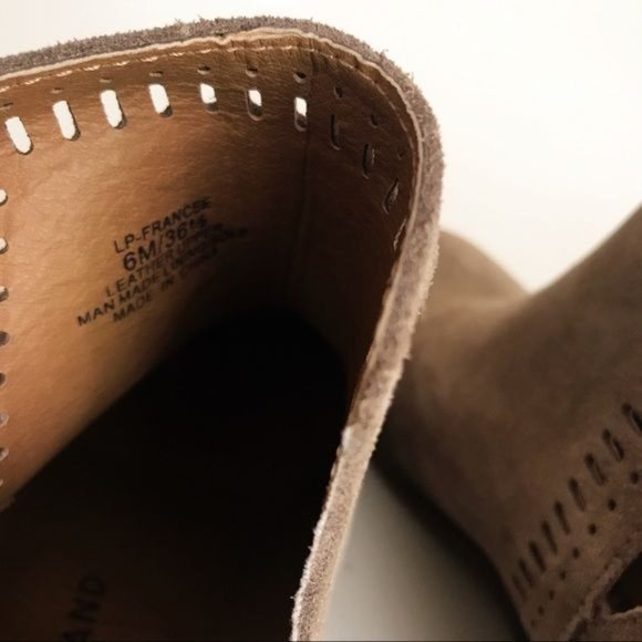Lucky Brand Tan Leather Block Heel Ankle Boots Women’s Size 6 NWOT Fall Classic - Picture 7 of 7